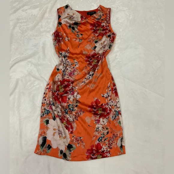 St. John Dresses & Skirts - St. John Silk Vibrant Floral Midi Dress